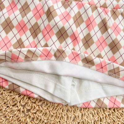 Conj. Blusa Manga Longa The Best Day e Short Saia Losango - Off White